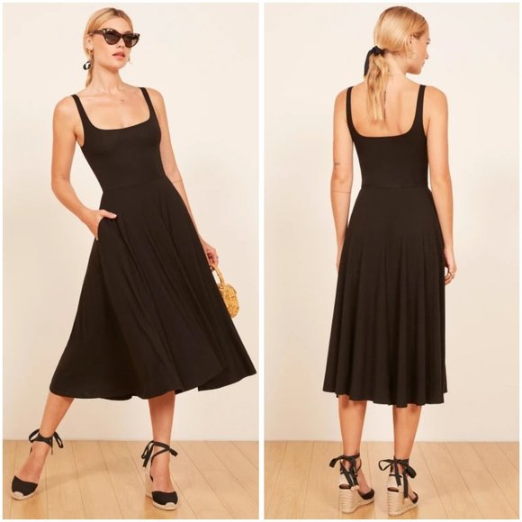 Reformation Dresses & Skirts - Reformation Black Rou Knit Midi Dress $98